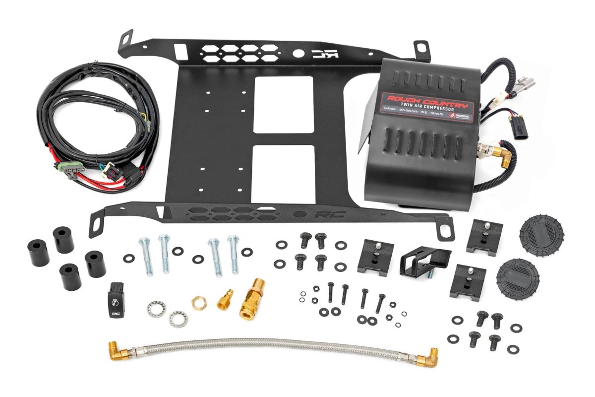 Toyota Tacoma Under Seat Compressor Kit - Front - Rough Country - Twin Motor Air Compressor - '05-'23